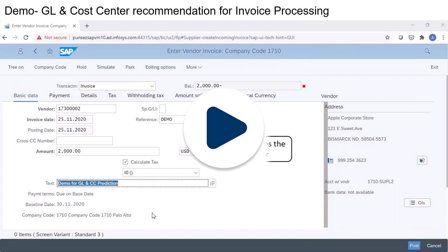 Infosys | SAP - Video